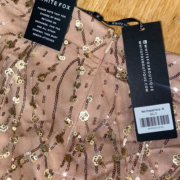 SOLD NWT - White Fox Mesh Sequin Set - Picture 4 of 5